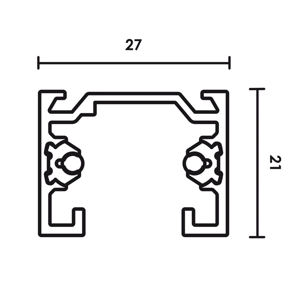 1-Phasenschiene, PUNTI, schwarz Bild 2