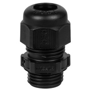 Kabelverschraubung,<BR>V-TEC,<BR>metrisch,<BR>Polyamid schwarz,<BR>halogenfrei,<BR>mit Trapezgewinde