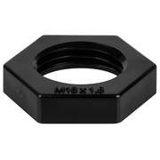 Iso-Gegenmutter,<BR>metrisch,<BR>schwarz,<BR>halogenfrei