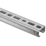 Profilschiene,<BR>Stahl, bandverzinkt,<BR>Schlitzweite 17 mm,<BR>L 1.000, B 35, H 18