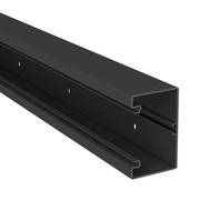 PVC-Br�stungskanal,<BR>RAPID 80,<BR>GK,<BR>Unterteil,<BR>tiefschwarz (RAL 9005),<BR>