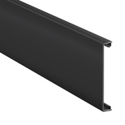 Deckel,<BR>f�r Br�stungskanal, <BR>Sichtfl�che glatt,<BR>tiefschwarz (RAL 9005),<BR>L�nge 2 m