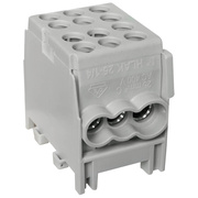 Hauptleitungs-Abzweigklemme,<BR>HLAK 25,<BR>1-polig,<BR>2 Eing�nge 25 mm�,<BR>4 Ausg�nge 16 mm�,<BR>verzinnt
