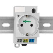 Schaltschrank-Steckdose,<BR>f�r Normschiene,<BR>250V/16A