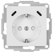 Kombi-Steckdose,<BR>2 x USB-A,<BR>Gesamtleistung max. 3,4A,<BR>Zentralplatte 55 x 55,<BR>reinwei