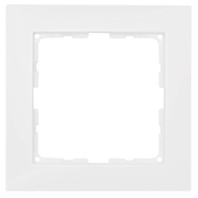 Abdeckrahmen,<BR>passt zu Berker�*-S1*,<BR>mit Beschriftungsstreifen B 8 mm,<BR>polarwei� gl�nzend