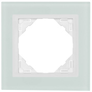 Glas-Abdeckrahmen,<BR>LOGUS 90,<BR>Glas wei�,<BR>Kunststoff signalwei�