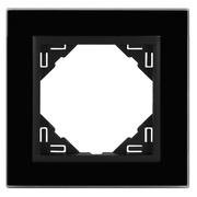 Glas-Abdeckrahmen,<BR>LOGUS 90,<BR>Glas schwarz,<BR>Kunststoff schwarz