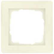 Abdeckrahmen 1-fach,<BR>SYSTEM 55,<BR>cremewei� gl�nzend