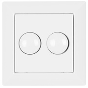 Dreh-Aus-<BR>UP-DOPPEL-Dimmer,<BR>2 x 15-110W/VA oder<BR>2 x 5-40W/LED,<BR>Phasenanschnitt,<BR>