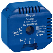 Funk-UP-Empf�nger,<BR>FREE CONTROL 3.0,<BR>Schalter,<BR>1-Kanal,<BR>3-Draht, 3.600W