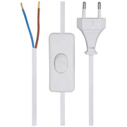 Euro-Anschlu�zuleitung,<BR>H03 VVH2-F,<BR>2 x 0,75�, 2 m,<BR>mit Schalter