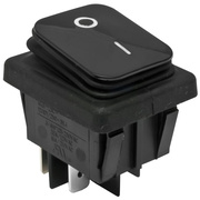 Einbau-Wippschalter, <BR>250V/16(8)A, 2-pol., <BR>T 120�