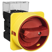 Dreh-Hauptschalter/<BR>Not-Aus-Schalter,<BR>Fronteinbau,<BR>3-polig/22 kW,<BR>Vorh�ngeschlosssperre m�glich