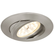 Einbauleuchte,<BR>LED/5W, 400 lm,<BR>3000K,<BR>Nickel matt