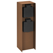 Steckdosens�ule,<BR>mit 2 Steckdosen,<BR>Edelstahl