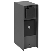 Steckdosens�ule,<BR>mit 3 Steckdosen,<BR>Edelstahl,<BR>mit W-LAN