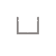 U-Profil aus Aluminium,<BR>schwarz pulverbeschichtet,<BR>f�r Strips bis B 8 mm,<BR>B 10, H 8, L 2.000