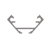 Eck-Profil aus Aluminium eloxiert,<BR>f�r Strips bis B 14 mm,<BR>B 27,05, H 12,35, L 2.000