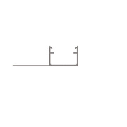 U-Profil aus Aluminium eloxiert,<BR>mit einem Fl�gel,<BR>f�r Strips bis B 16 mm,<BR>