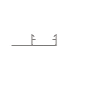 U-Profil aus Aluminium eloxiert,<BR>mit einem Fl�gel,<BR>f�r Strips bis B 16 mm,<BR>