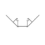 Eck-Profil aus Aluminium eloxiert,<BR>mit zwei Fl�geln,<BR>f�r Strips bis B 15 mm,<BR>