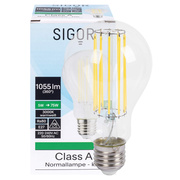 LED-Filament-Lampe,<BR>AGL-Form, klar,<BR>E27,<BR>3000K