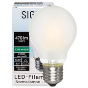 LED-Filament-Lampe,<BR>AGL-Form, matt,<BR>E27,<BR>2700K