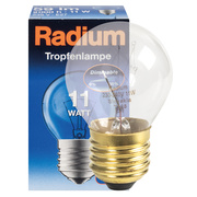 Tropfenlampe,<BR>E27/11W,<BR>klar