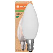 LED-Filament-Lampe,<BR>CLASSIC B,<BR>Kerzen-Form, matt,<BR>E14,<BR>2700K