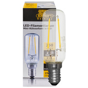 LED-Filament-Lampe, <BR>R�hren-Form, klar, <BR>E14/2,5W, 250 lm, <BR>L 85, � 25 (T25)