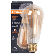 LED-Filament-Lampe,<BR>VINTAGE 1906,<BR>ULTRA THIN,<BR>Edison-Form, gold,<BR>E27/8,8W (60W), 806 lm,<BR>2200K