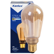 Spiral-Filament-Lampe,<BR>ULTRA-SLIM,<BR>Edison-Form, gold,<BR>E27/4W, 200 lm,<BR>1800K