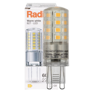 LED-Stiftsockellampe, klar,<BR>RaLED PIN50,<BR>G9/4,8W (48W), 600 lm,<BR>2700K