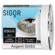 LED-Reflektorlampe,<BR>ARGENT,<BR>GX53/10W, 630 lm