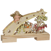 LED-Weihnachtsleuchter, <BR>Weihnachtsmann im Schlitten, <BR>5 orange LEDs