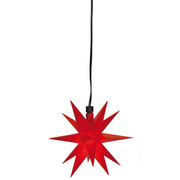 LED-Stern,<BR>1 warmwei�e LED,<BR>18 Spitzen,<BR>� 120,<BR>rot