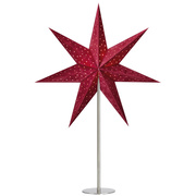 Weihnachtsstern,<BR>VELOURS,<BR>1 x E14/25W,<BR>samtbezogen,<BR>H 620, � 450