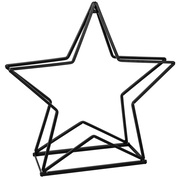 Metallgestell,<BR>Stern,<BR>schwarz