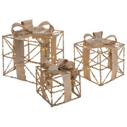 Geschenke, 3er-Set,<BR>20/30/40 warmweie LEDs