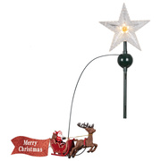 Weihnachtsbaumspitze,<BR>beleuchteter Stern,<BR>warmwei�e LEDs
