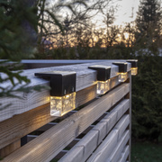 Solarleuchten,<BR>BUBBLE FENCE,<BR>je 2 warmwei�e LEDs,<BR>4er-Set