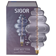 LED-Filament-Lampe,<BR>GIANT NEST,<BR>E27/6W, 300 lm,<BR>2200K,<BR>L 335, � 200