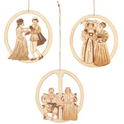 Weihnachtsbaumbehang,<BR>Drei Haseln�sse f�r Aschenbr�del�,<BR>limitierte Kollektion 2024,<BR>� 85, Ausl. 3