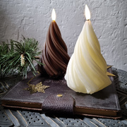 Echtwachskerze,<BR>1 warmwei�e LED,<BR>H 150, � 95