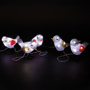 LED-V�gel,<BR>10 wei�e LEDs,<BR>5er-Set