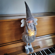 Stoffengel,<BR>sitzend,<BR>warmwei�e LEDs