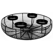 Teelichthalter,<BR>Adventskranzgestell,<BR>f�r 4 Teelichter oder<BR>Stumpenkerzen bis � 75