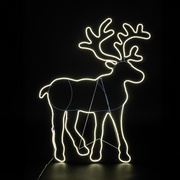 Lichtschlauchmotiv,<BR>Rentier,<BR>warmwei�e LEDs