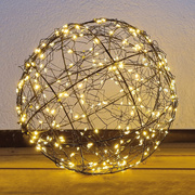 Au�enkugel,<BR>warmwei�e LEDs